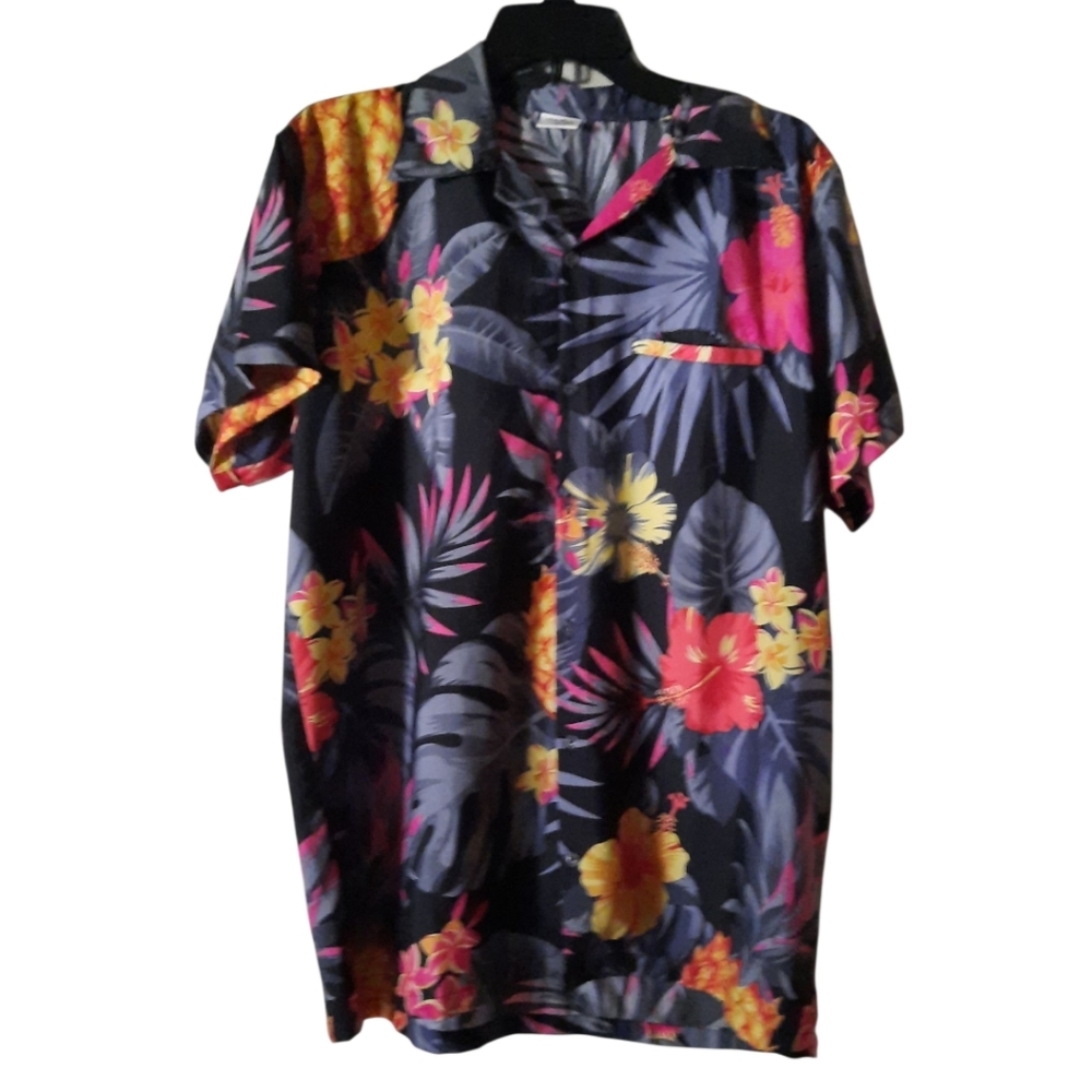 King Kameha Hawaiian Short Sleeve Shirt Large